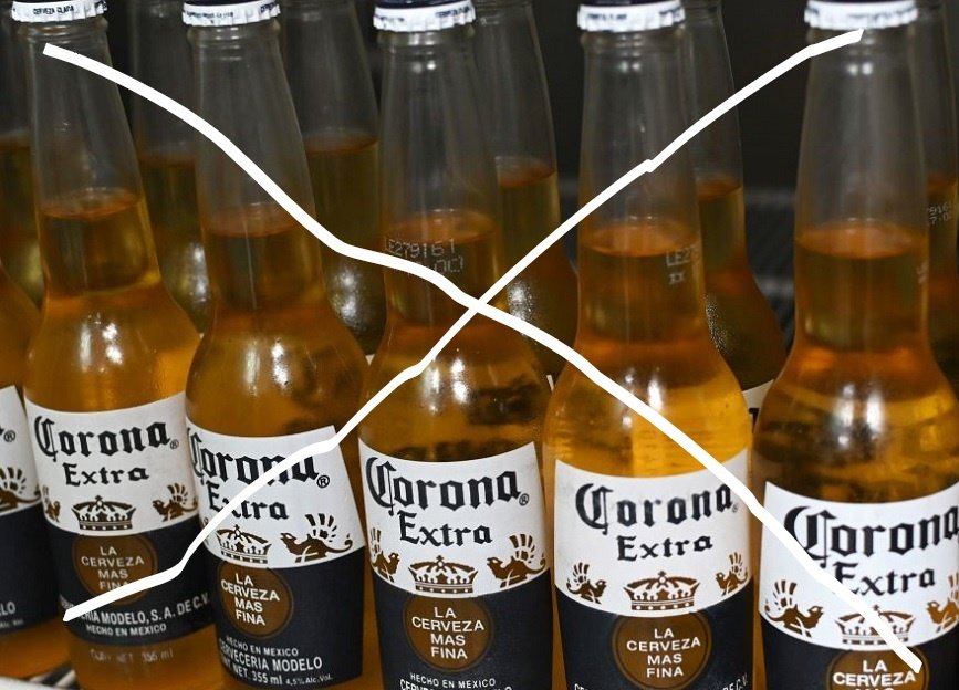 Corona, not the beer